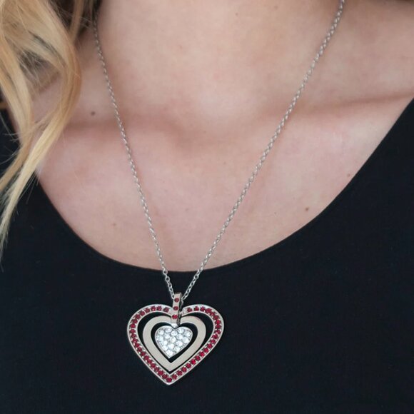 Paparazzi Jewelry Accessories - Bless Your Heart - Red Necklace - Vintage - Picture 1 of 6